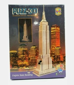 Rare Vintage Wrebbit Puzz-3D Empire State Building New Sealed 1995 / 902 Pcs - Picture 1 of 3