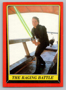 The Raging Battle 1983 Topps Return of the Jedi #51 Star Wars Luke Skywalker