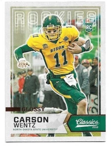 Carson Wentz 2016 Panini Classics Glossy Rookie #268 North Dakota State RC - Imagen 1 de 2