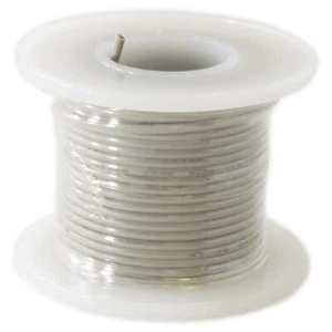 25 Feet Gray 22 Gauge Stranded Hook-Up Wire, Tinned Copper, PVC Insulation - Picture 1 of 1