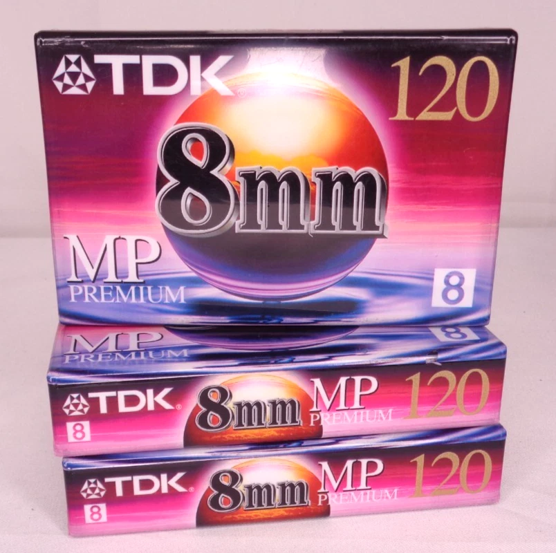 TDK MP Premium 8mm 120min Video Camcorder Cassette Tape (P6-120HS)