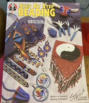 Vtg Rare Design Originals STEP BY STEP BEADING Pattern 1994 Bk #3043 - Image 1 of 4