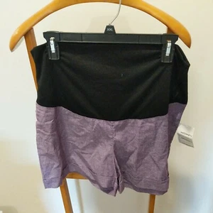 Tess Maternity Purple Shorts Pants Size XL - Picture 1 of 2