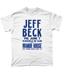 Jeff Beck Gig Poster T Shirt 1968 Yardbirds - Imagen 1 de 3