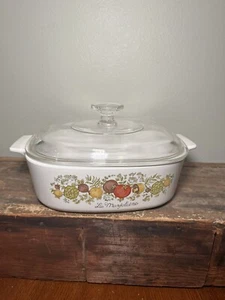 RARE! Vtg La Marjolaine Spice Of Life 2 quart CorningWare A-2-B casserole w/lid - Picture 1 of 13