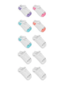 Fruit of the Loom Womens Everyday Soft Cushioned No Show Socks, 10-Pack - Picture 1 of 4