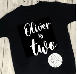 Second 2nd Personalised Birthday Boys Tshirt Top Outfit tee - Picture 1 of 1