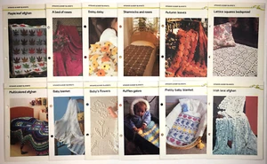 12 Marshall Cavendish AFGHANS and BABY BLANKETS Crochet Patterns Vtg 1980s lot 2 - Picture 1 of 7