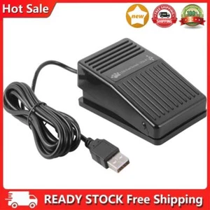 USB Foot Pedal Control Switch PC Game Pad Black Reusable for PC Computer Games - Afbeelding 1 van 11