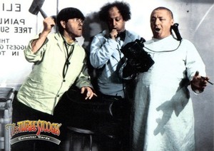 THE THREE 3 STOOGES 2005 BREYGENT PROMO CARD PROMO-3 TV