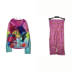 NWT Dreamworks Trolls Girl's Matching Fleece Pajama Set Poppy Branch Size Small - Picture 1 of 13