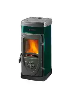 Stufa a legna LA NORDICA SUPER JUNIOR colore VERDE 5kW 143 m3 riscaldabili - Foto 1 di 6
