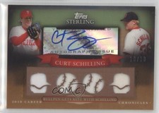 2010 Topps Sterling Career Chronicles Relics Quad /10 Curt Schilling Auto