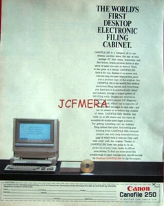 Canon 'Canofile 25' Personal Computer Original 1990 Advert Print Vintage Tech Ad - Picture 1 of 1