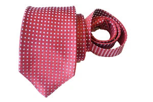 DANIEL CREMIEUX  MEN'S TIE RED/GEOMETRIC WIDTH: 3.5/8" LENGTH: 56" - Picture 1 of 4