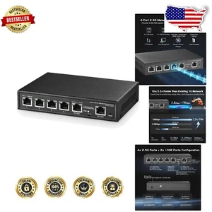 Compact 10G Network Switch - 4x2.5G and 2x10G Ports for SMB & Home Office - Picture 1 of 10