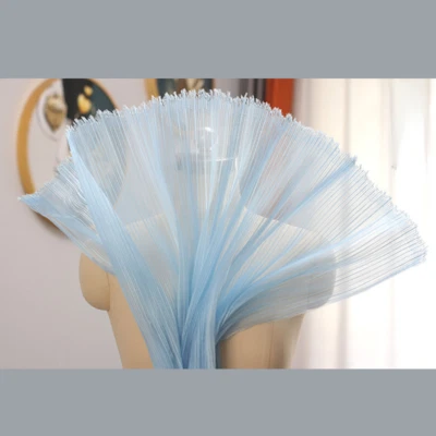 Organza Plissiert Netzstoff Spitze Durchsichtig für Kleid Rock Rüschen Tüll Näh - Bild 1 von 4