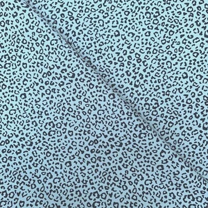 Rose & Hubble 100% Cotton Fabric - Small Leopard print in grey & black CP0871 - Picture 1 of 1