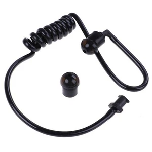 Black Replacement Coil Acoustic Air Tube Earplug for Radio Earpiece Headset SH - Zdjęcie 1 z 8