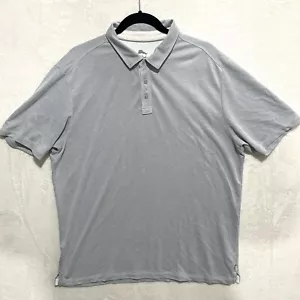 Tommy Bahama Hemd Herren XL Polo Kurzarm Golf leicht blau Tencel Polyes - Bild 1 von 10