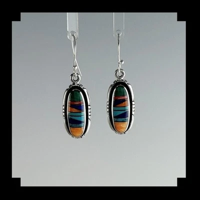 Handcrafted Sterling Silver and Multi-Gemstone Earrings - Image 1 of 4