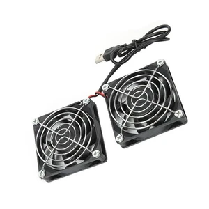 5V USB Power Kühlung Dual Fan Router Wärmeableitung Kühler Für Rtac68U NTS - Afbeelding 1 van 22