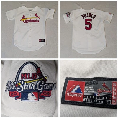 Albert Pujols Cardinals Majestic autêntico 2009 temporada All-Star infantil tamanho M - Imagem 1 de 4
