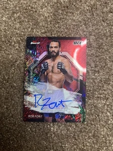 2024 Topps Finest UFC Auto Red Shimmer Refractor Rob Font #FA-RFT Autogramm - Bild 1 von 4