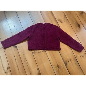 Soft Surroundings Rishi Bolero Quilted Cropped Jacket purple Women’s Size Med - Picture 1 of 8