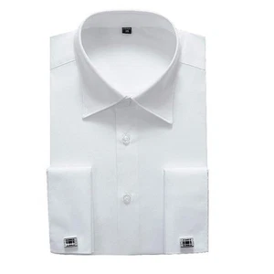 French Cuff Regular Fit Dress Shirts (Cufflink Included) - Picture 1 of 6