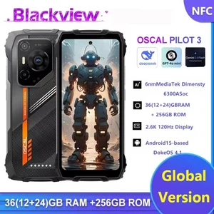 OSCAL PILOT 3 5G AI Rugged Phone 36GB+256GB 2.4K Display 120Hz 7500mAh NFC 50MP - Picture 1 of 13