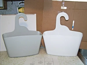 HÄNGENDE CADDY 2ER SET KUNSTSTOFFBEHÄLTER NEU IM KARTON (2 SETS VERFÜGBAR) ORGANIZER DUSCHE - Bild 1 von 9