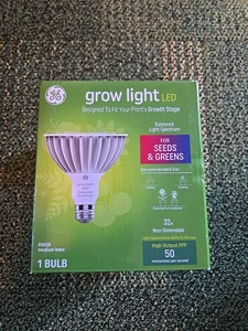 GE Grow Light LED Par38 Medium Base 32W nicht dimmbar für Samen & Grün NEU - Bild 1 von 4