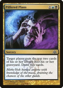 Pilfered Plans 4x FOIL DGM MTG Dragon's Maze Common MINT blue black - Picture 1 of 1