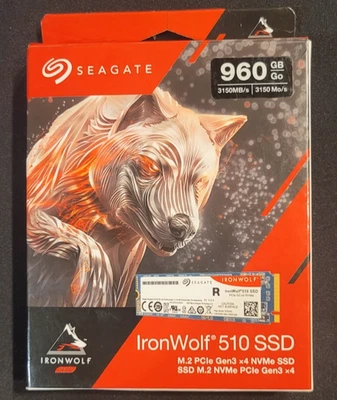 Seagate IronWolf 510 960GB M.2 2280 PCIE Solid State Drive SSD, ZP960NM30001 - Image 1 of 4