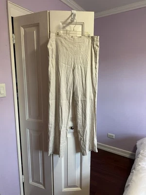 Pantalones largos elásticos de lino J.Jill talla 12  Foto 1 de 4