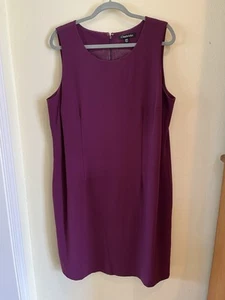 Elegant fully lined dress in eggplant/purple 20W Chadwick’s of Boston - Picture 1 of 3