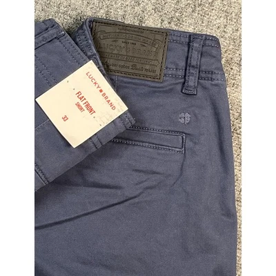 Pantalones Cortos Lucky Brand Frente Plano Para Hombre 33 Azul Elastizado Avanzado Informal Suave Comodidad Foto 1 de 4