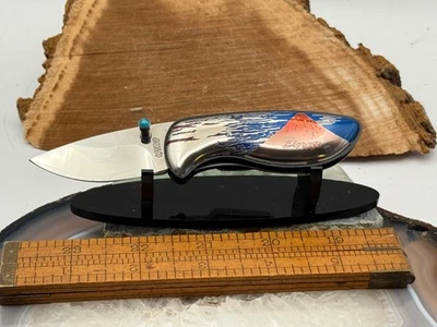 Vintage Hiro Seki Japan Gents Pocket Knife Hunter Zipangu Fuji --1770.25 - Image 1 of 4