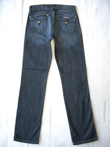 Hudson Little Girls Straight Flap Jeans Size 14 Blue Distressed + Stretch L27.5 - Picture 1 of 10