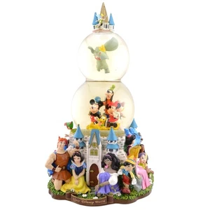 Disney "A Magical Gathering" Doble Globo de Nieve Luz y Musical en Niveles Raro - Imagen 1 de 17