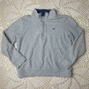 Vineyard Vines Boys 6 Years Granite Gray Quarter Zip Pullover Sweatshirt - Picture 1 of 4