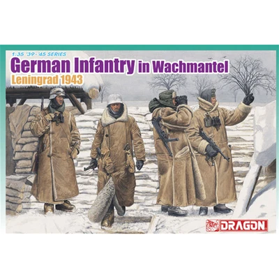 GERMAN INFANTRY IN WACHTMANTEL KIT 1:35 Dragon Kit Figure Militari Modellino Nuo - Immagine 1 di 2