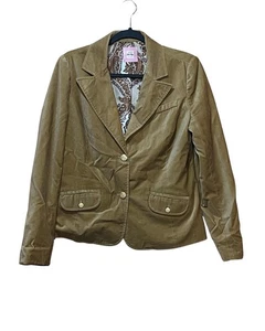 Vintage 2005 Old Navy Blazer Women’s Medium Brown Cotton Jacket Y2K Holiday - Picture 1 of 12