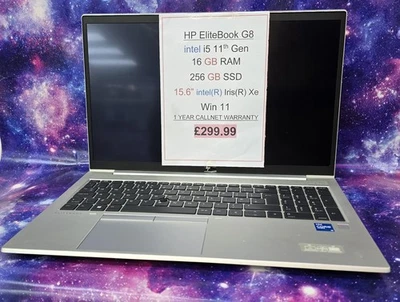 HP Elitebook 850 G8 Intel i5-11th GEN 16GB RAM 256GB SSD Win 11 Pro - Image 1 of 4