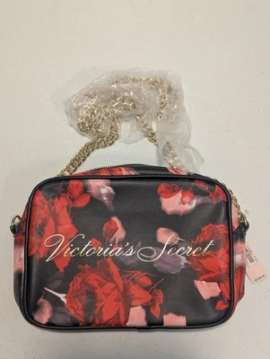 Bolso Bandolera VS Victoria's Secret Rosa Floral con Herrajes Chapados en Oro/con Etiquetas Foto 1 de 4