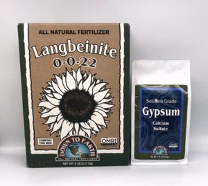 Down To Earth Langbeinite (5lb) + Solution Grade Gypsum (1lb) Bundle - Picture 1 of 3