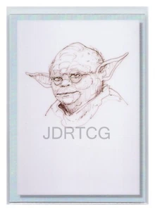 2022 Topps Star Wars Galaxy Chrome OT-9 Original Trilogy Concept Art Yoda - Bild 1 von 2