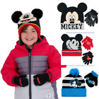 Disney Toddler Winter Hat and Kids Mitten/Glove Set, Mickey Mouse Beanie Age 2-7