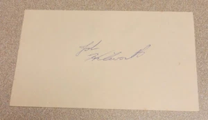 JOHN HILWORTH SIGNED 3x5 INDEX CARD NHL AUTOGRAPH DETROIT REDWINGS 1977-80 AHL - Picture 1 of 2